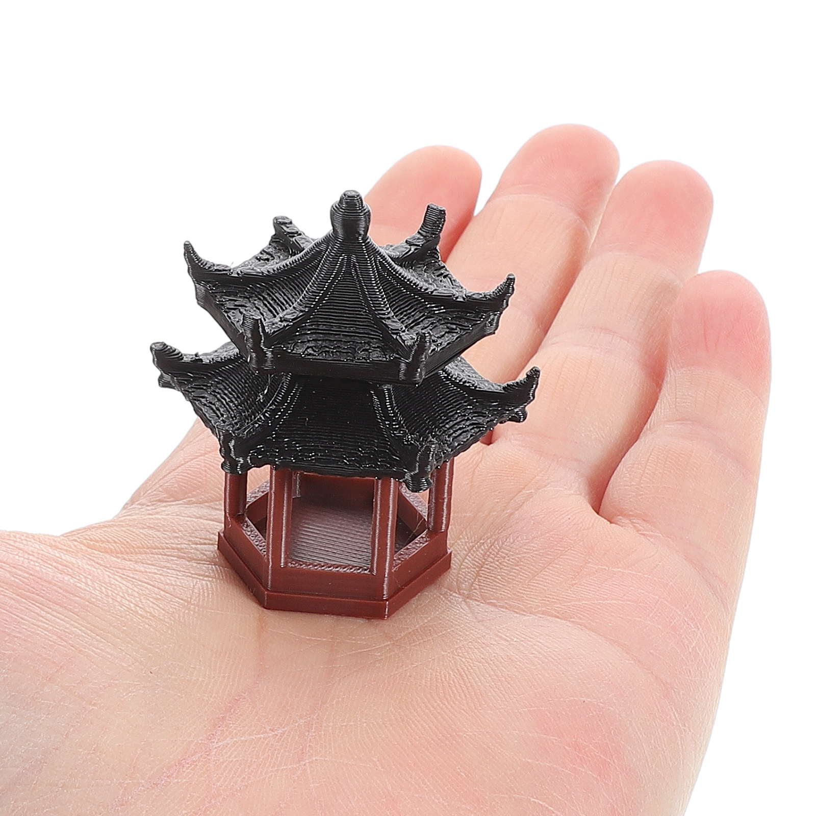 Bonsai Garden Set Up - Exquisite Mini Hexagon Pavilion Statue Traditional