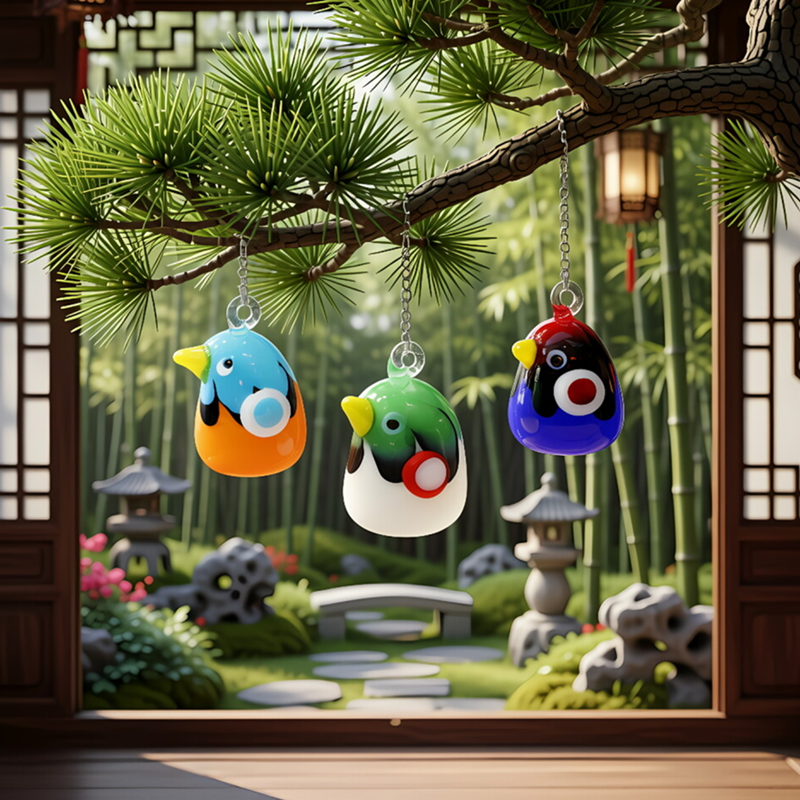 Handmade Mini Bird Glass Penda - đánh giá và giá Japan Bonsai Garden