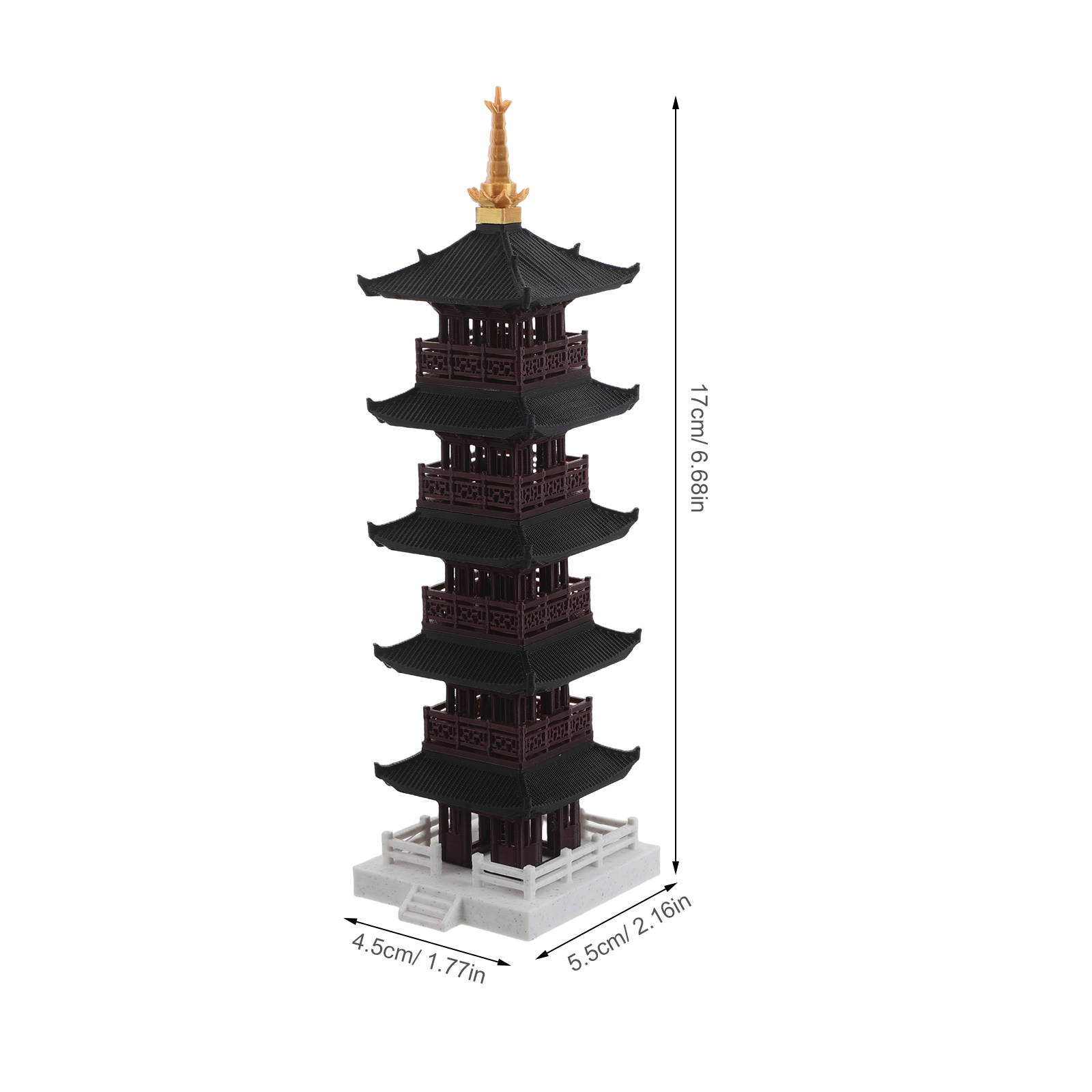 Chinese Pagoda Sculpture 5-Tie - đánh giá và giá Bonsai Garden Set Up