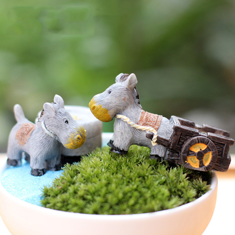 Animal Figurines Mini Donkey P - đánh giá và giá Japan Bonsai Garden
