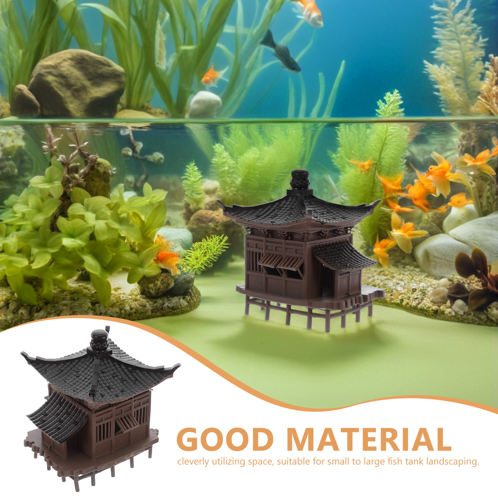 Micro Asian Pavilion Ornament  - đánh giá và giá Bonsai Garden Set Up