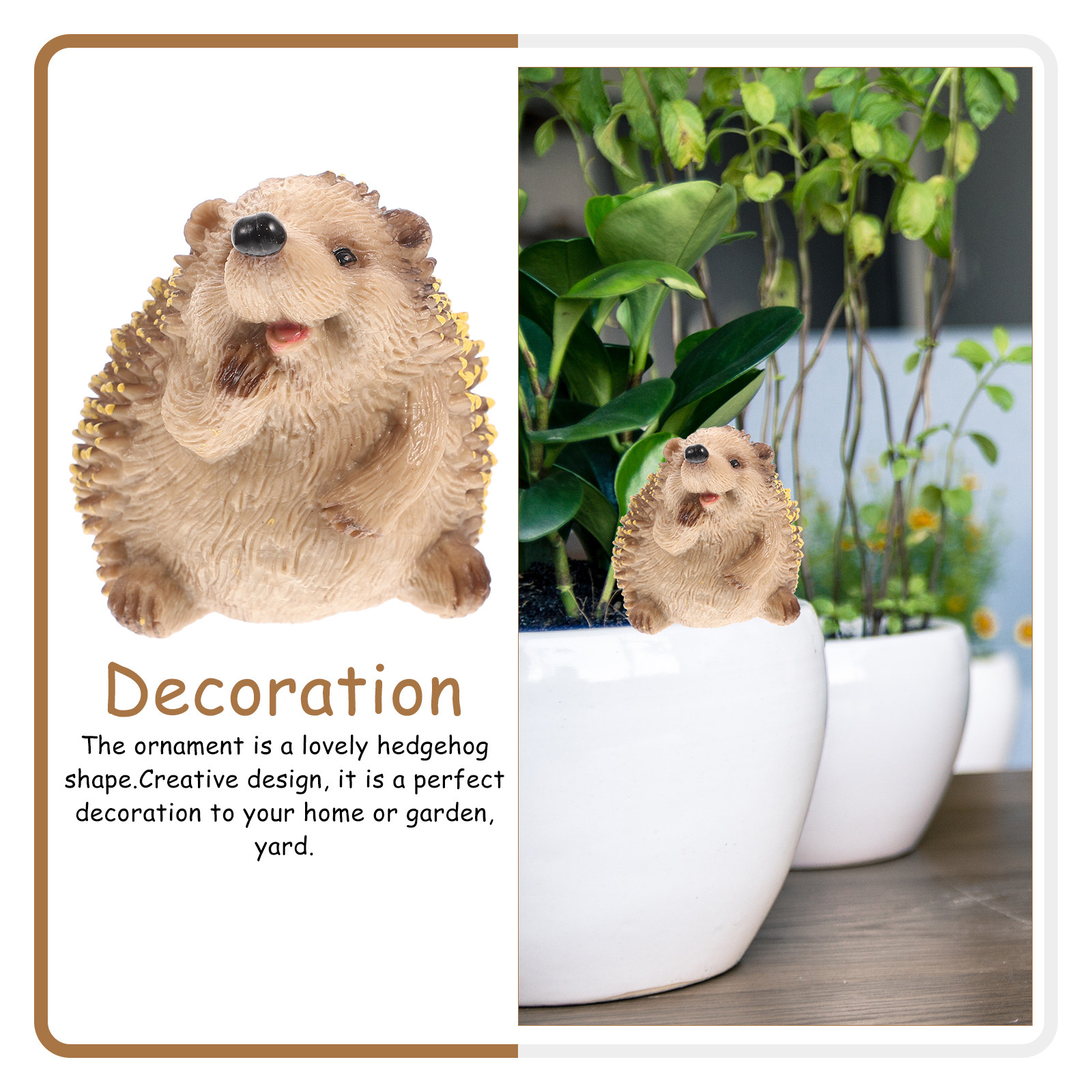 Premium Plastic Hedgehog Sculp - đánh giá và giá Bonsai Garden Set Up